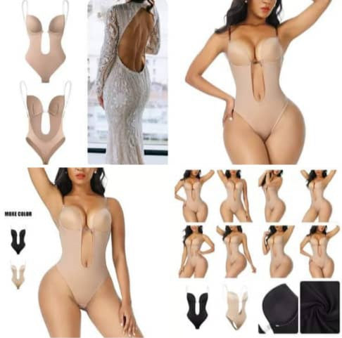 Body Gainant Décolleté Profond & Dos Nu – Invisible sous Robe de Soirée